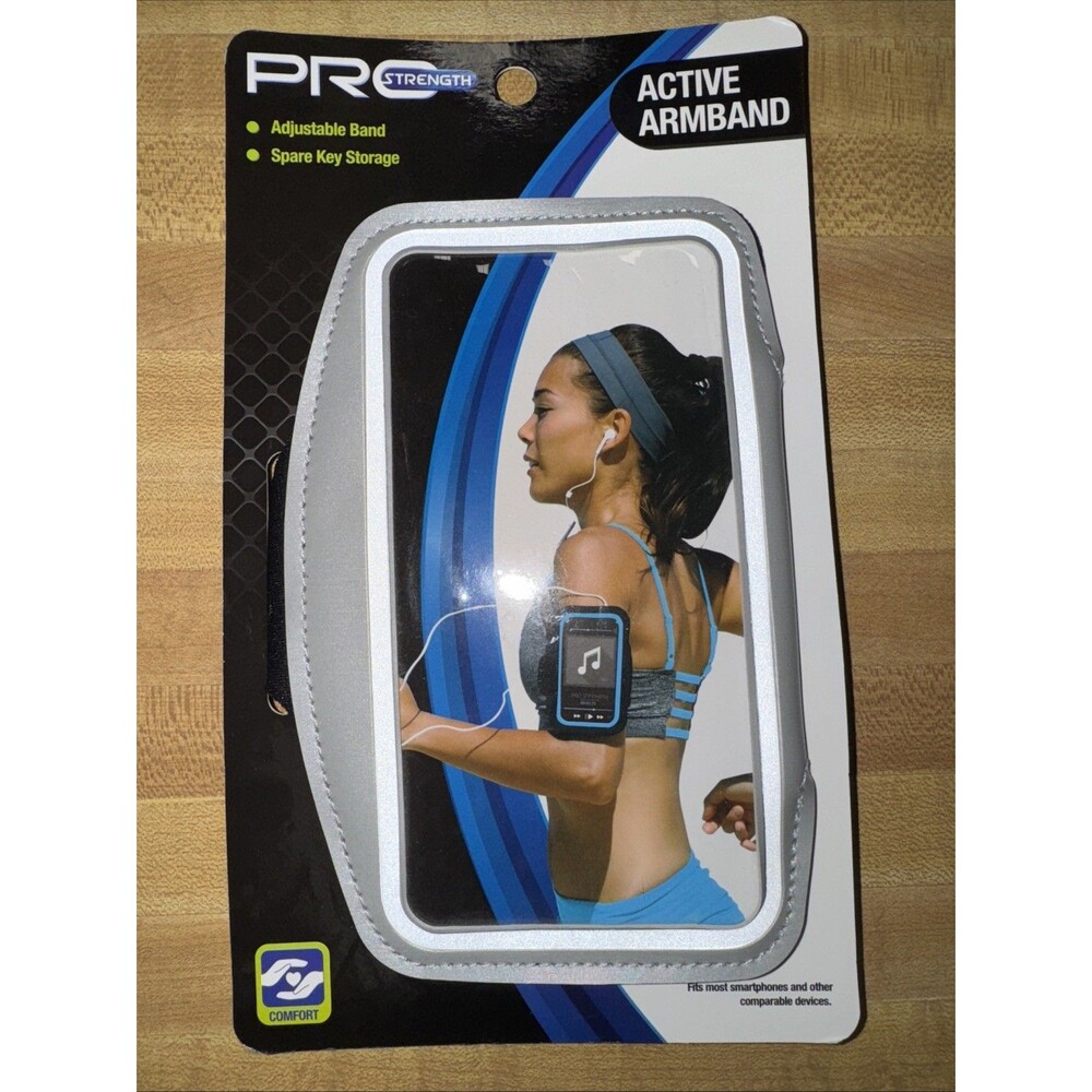 Pro Strength - Active Armband Adjustable Band,  Cell Phone & Spare Key Storage